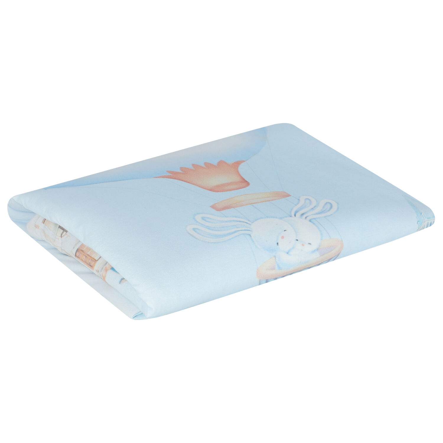 بطانية أولاد بطبعة بالون الهواء باللون الأبيض والأزرق, 1, hi-res